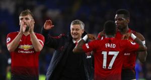 Manchester United celebrate Mourinho’s departure